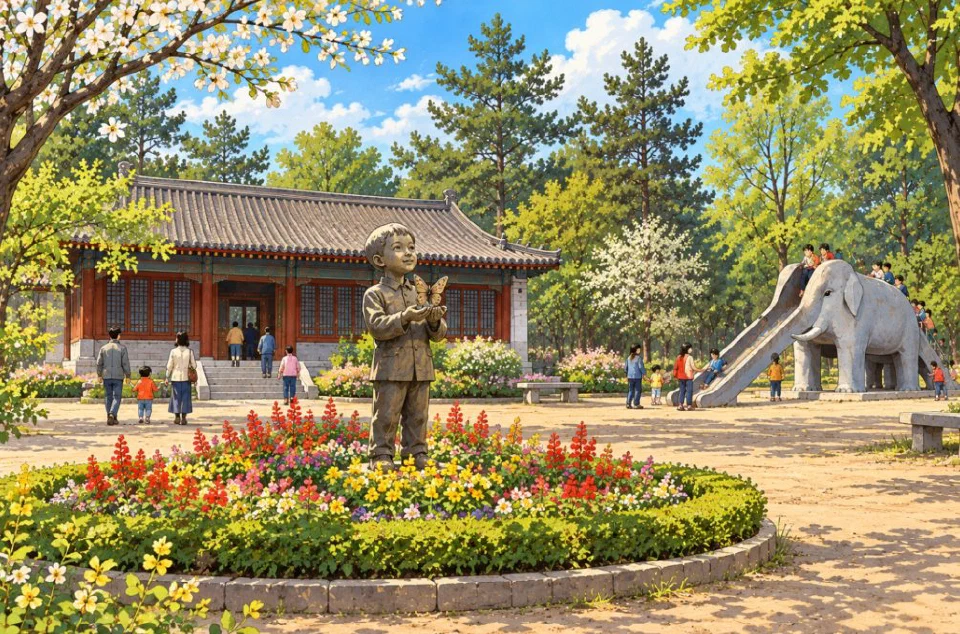 児童遊園にあった象の滑り台