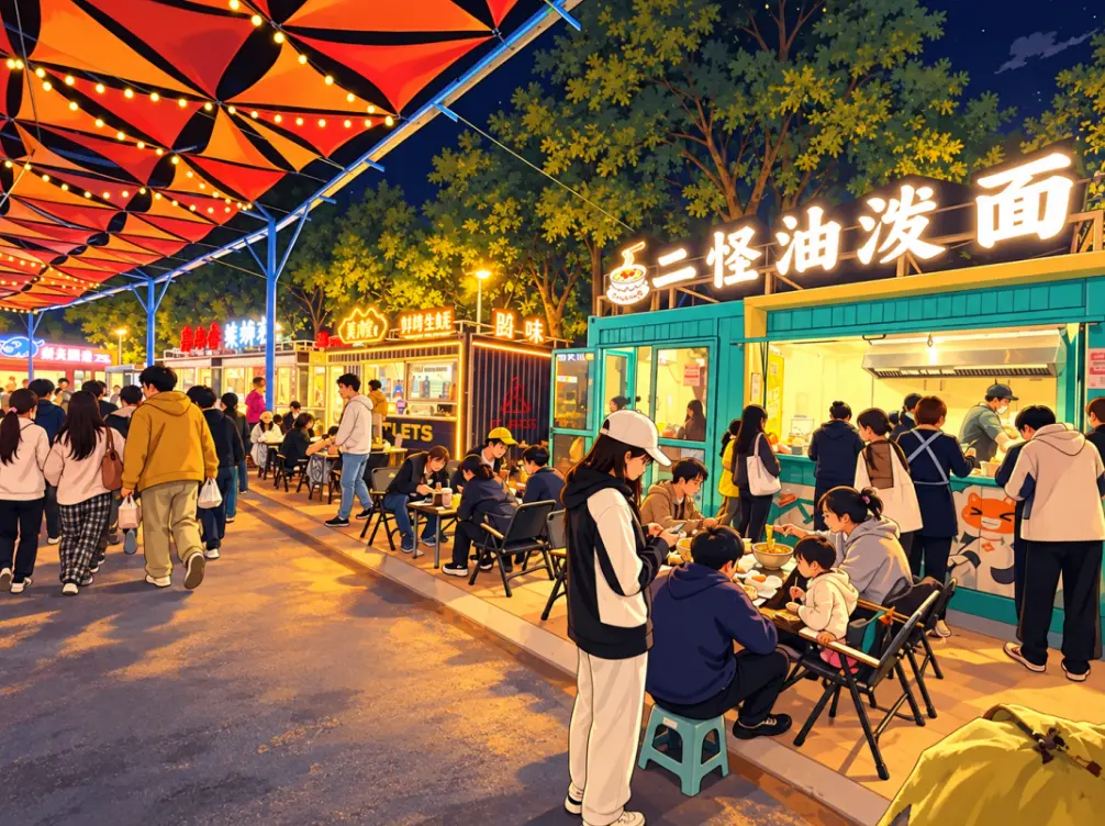 小吃摊扫码排队