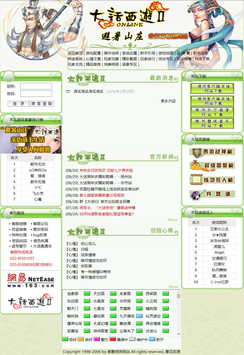博客内容页面